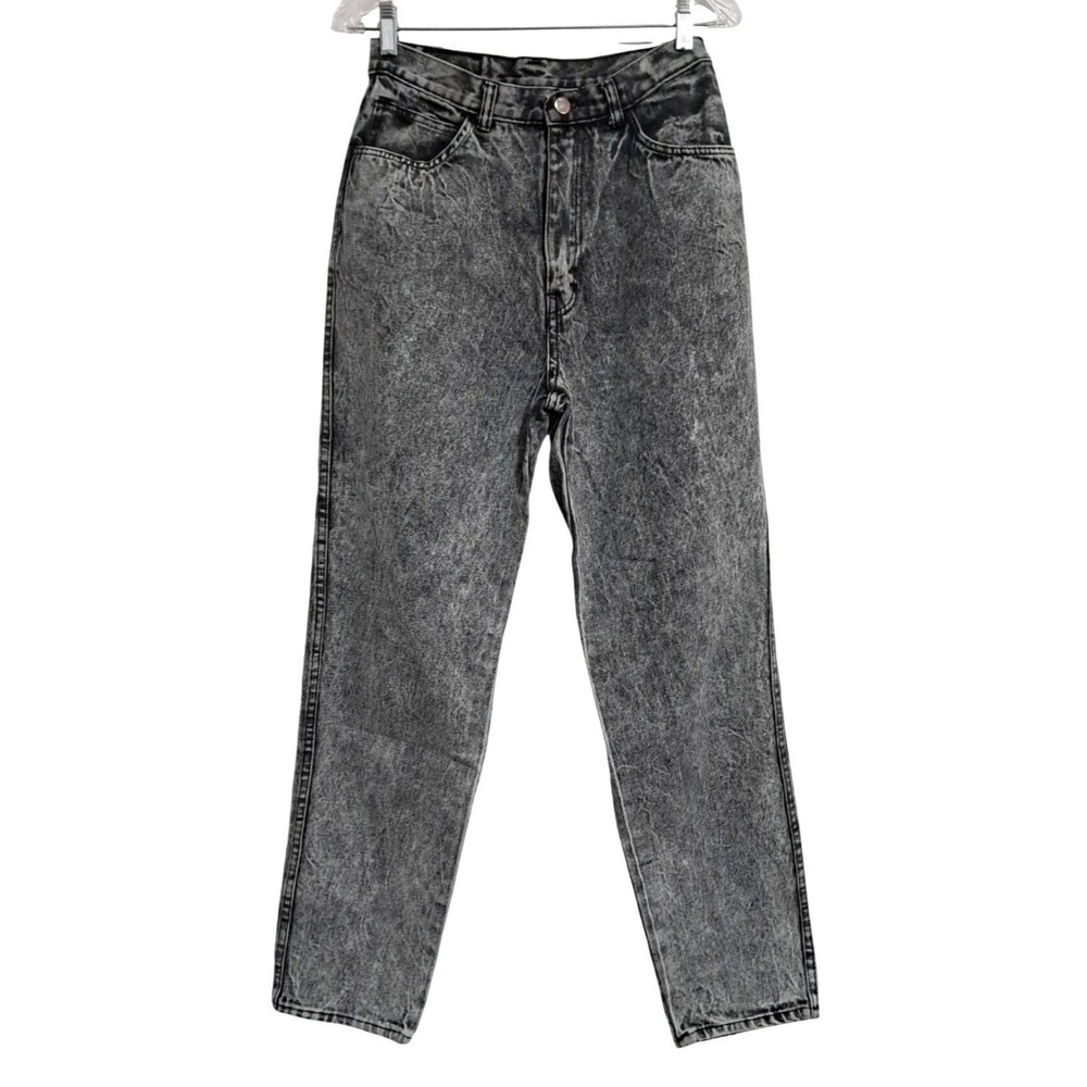 Rose Denim High Waist Jeans Women Size‎ 13 Gray Acid Wash Vintage